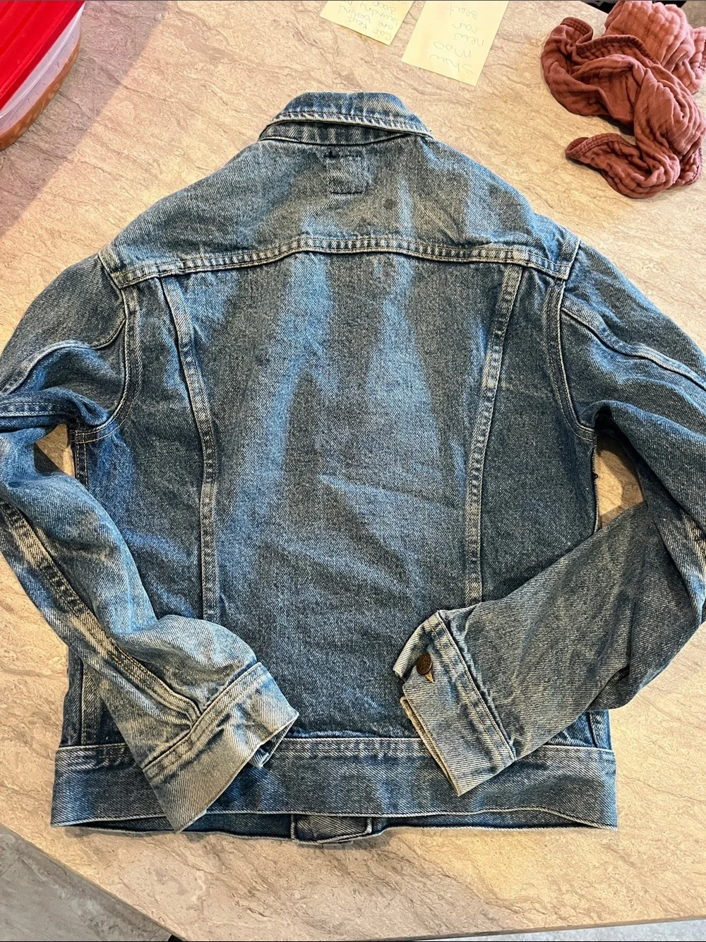 Lee Blue Denim Trucker Jacket - Classic Men's late 70s or 80s - Picture 3 of 3